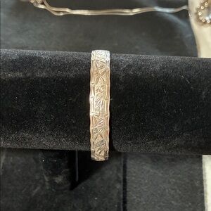 Elegant Sterling Silver Hawaiian Bamboo Bracelet